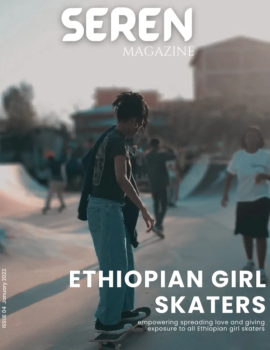 Cover of Seren Magazine Issue 4 — Ethiopian Girl Skaters
